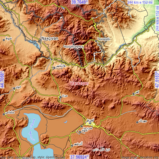 Topographic map of Varazqān