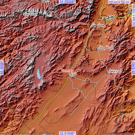 Topographic map of Tōrmay