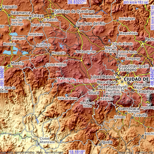 Topographic map of Barrio de San Miguel