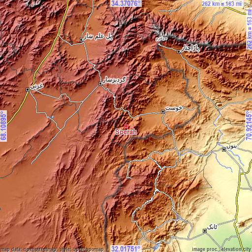 Topographic map of Spērah