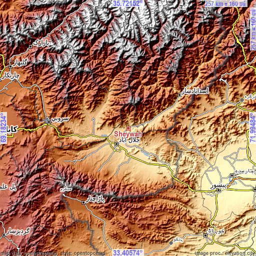 Topographic map of Sheywah