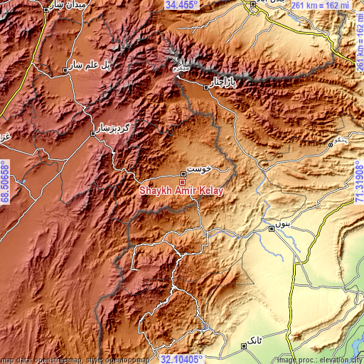 Topographic map of Shaykh Amīr Kêlay