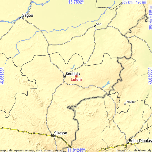 Topographic map of Leleni
