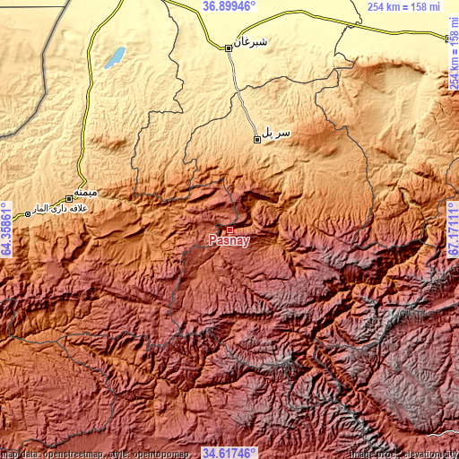 Topographic map of Pasnay