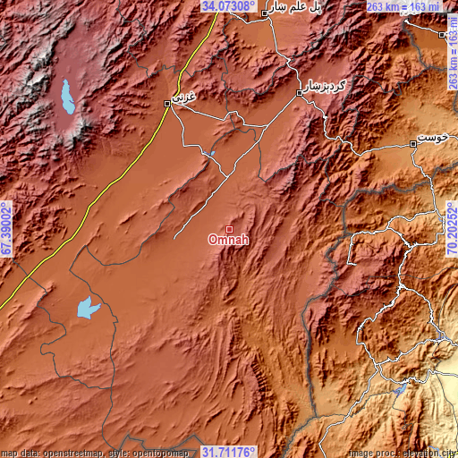 Topographic map of Ōmnah