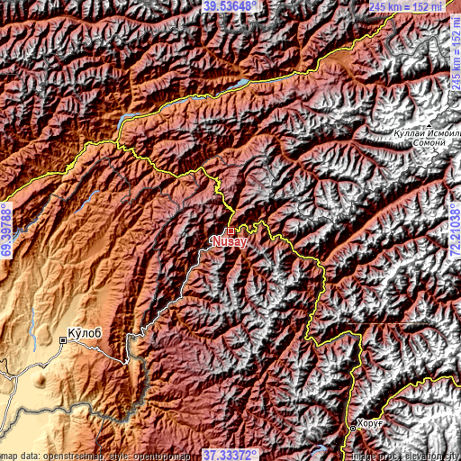 Topographic map of Nūsay