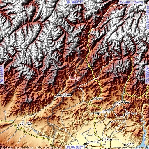 Topographic map of Nāṟay