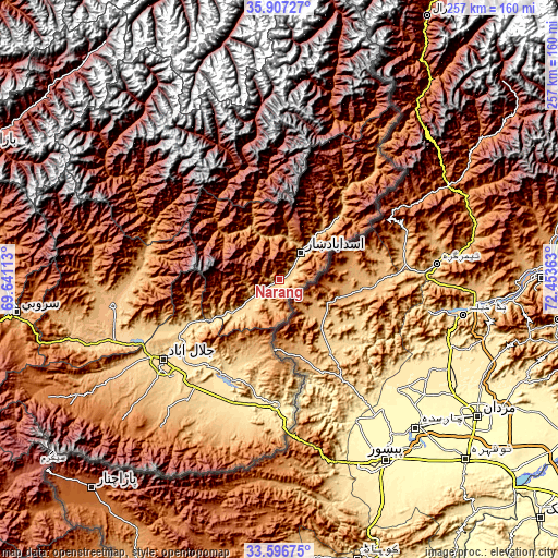 Topographic map of Narang