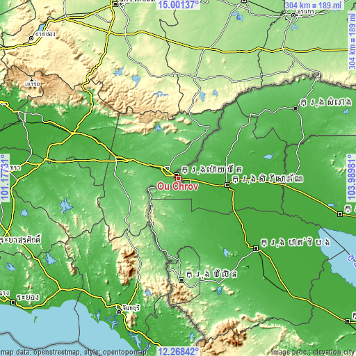 Topographic map of Ou Chrov