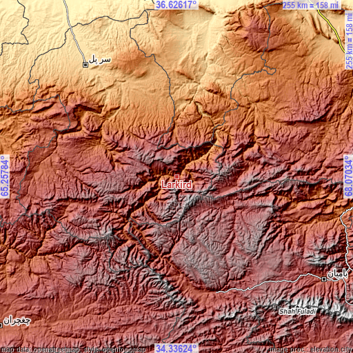 Topographic map of Larkird