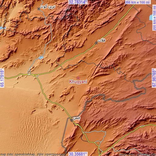Topographic map of Khūgyāṉī