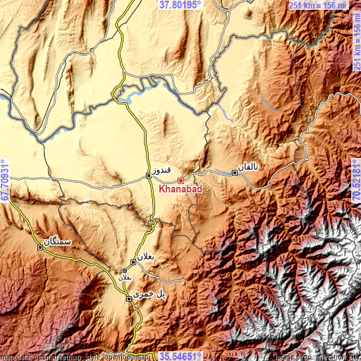 Topographic map of Khanabad