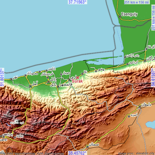 Topographic map of Sūrak