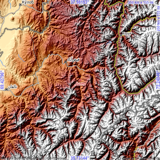 Topographic map of Jurm