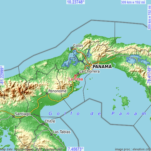 Topographic map of La Pesa