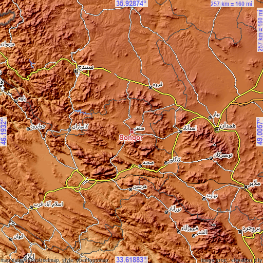 Topographic map of Sonqor