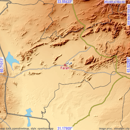Topographic map of Farah