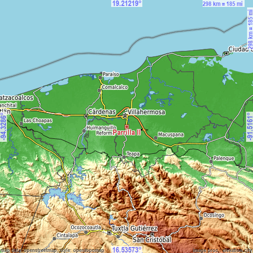 Topographic map of Parrilla II