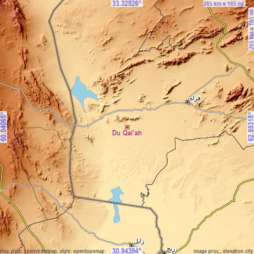 Topographic map of Dū Qal‘ah