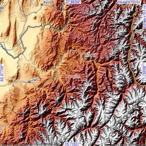 Topographic map of Darāyim