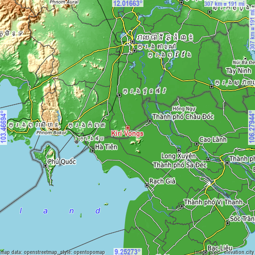 Topographic map of Kiri Vongs