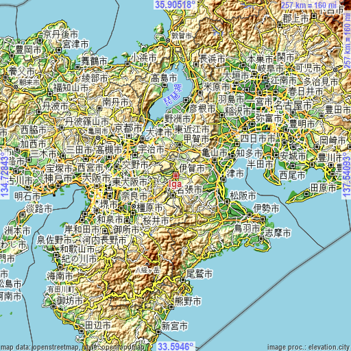 Topographic map of Iga