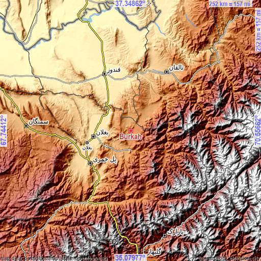 Topographic map of Būrkah
