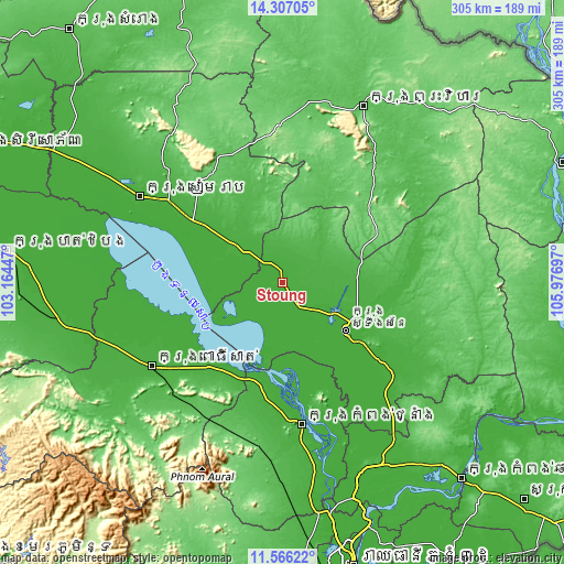 Topographic map of Stoung