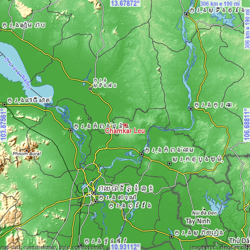 Topographic map of Chamkar Leu