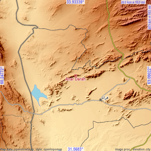 Topographic map of Anār Darah