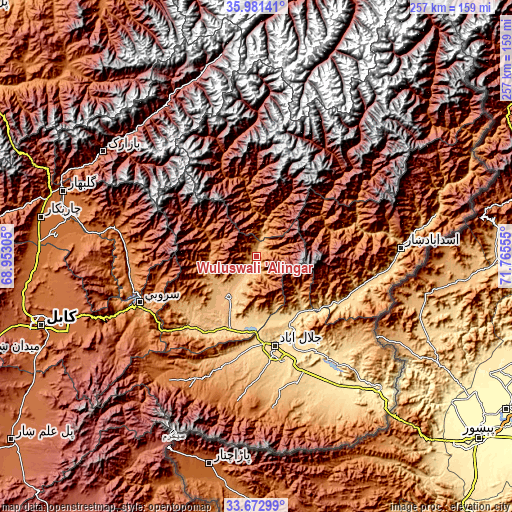 Topographic map of Wuluswālī ‘Alīngār