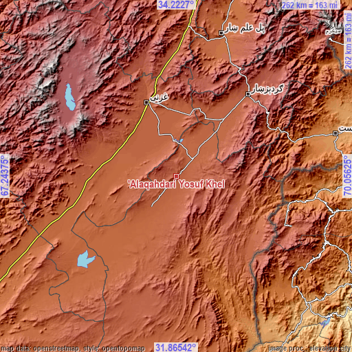 Topographic map of ‘Alāqahdārī Yōsuf Khēl