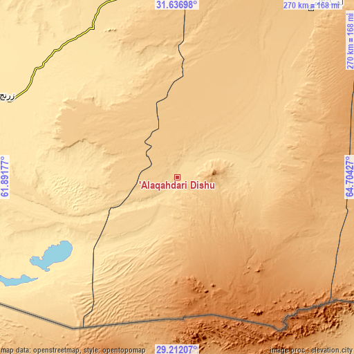 Topographic map of ‘Alāqahdārī Dīshū