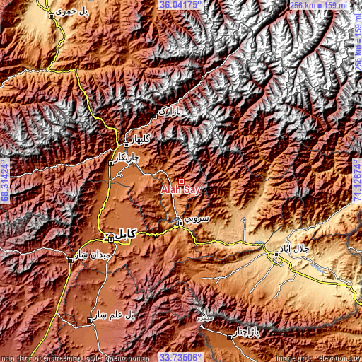 Topographic map of Alah Sāy