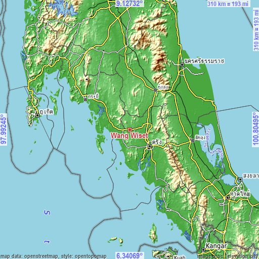 Topographic map of Wang Wiset