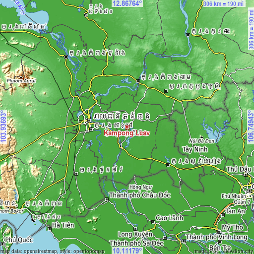 Topographic map of Kampong Leav