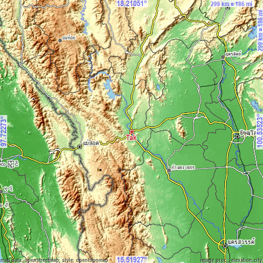 Topographic map of Tak