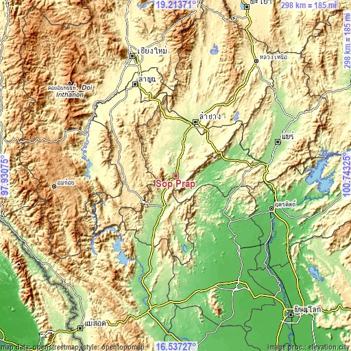 Topographic map of Sop Prap