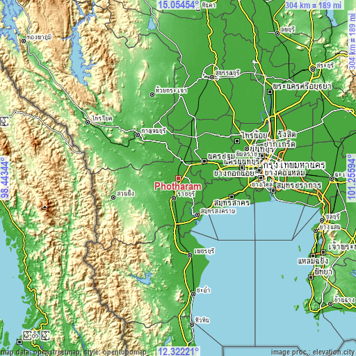 Topographic map of Photharam