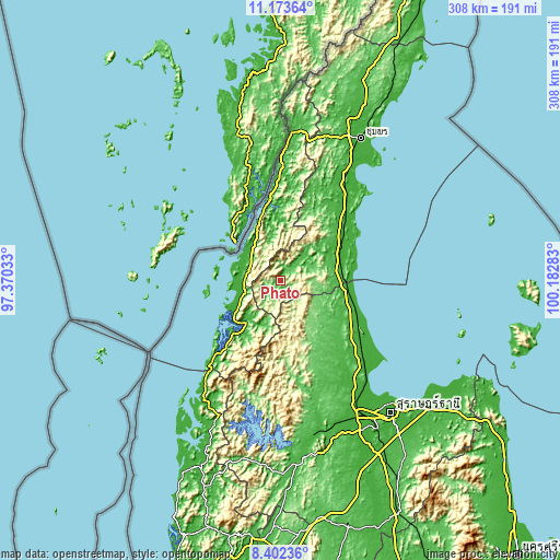 Topographic map of Phato