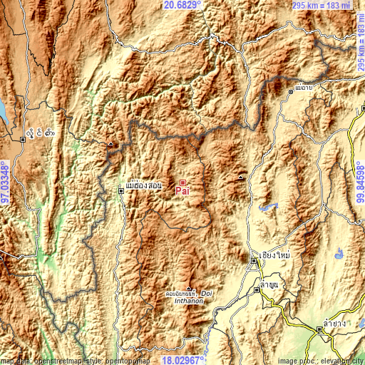 Topographic map of Pai