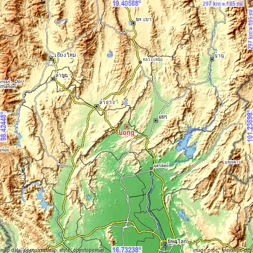 Topographic map of Long