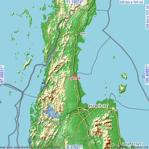 Topographic map of Lamae