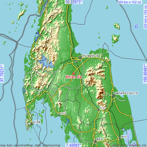 Topographic map of Khian Sa