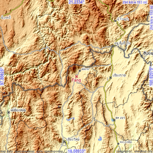 Topographic map of Fang