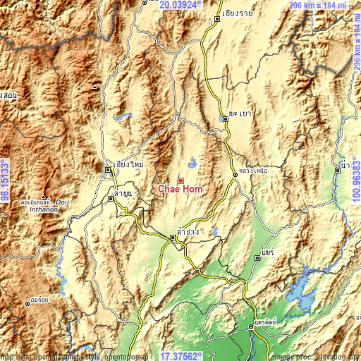 Topographic map of Chae Hom