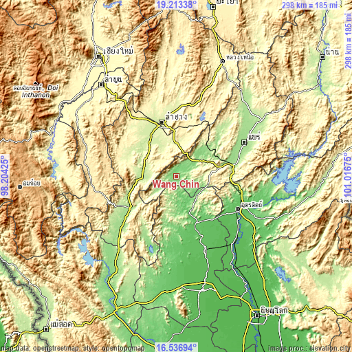 Topographic map of Wang Chin