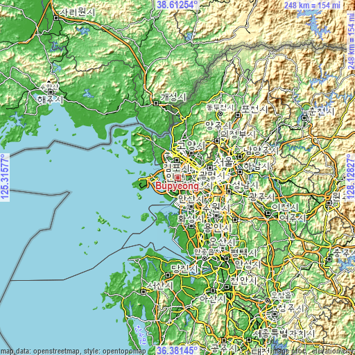 Topographic map of Bupyeong