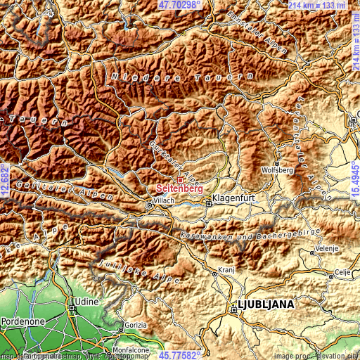 Topographic map of Seitenberg
