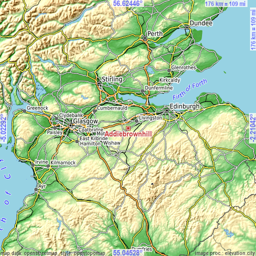 Topographic map of Addiebrownhill